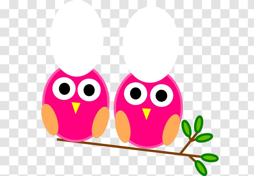 Cartoon Clip Art - Pink Owl Transparent PNG