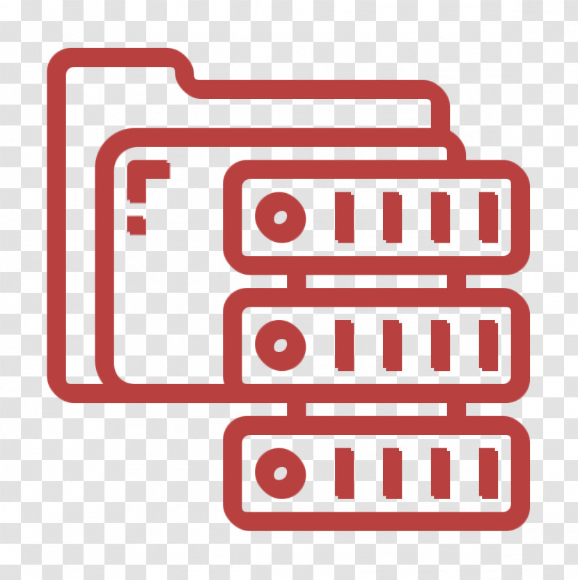Server Icon Data Icon Folder And Document Icon Transparent PNG