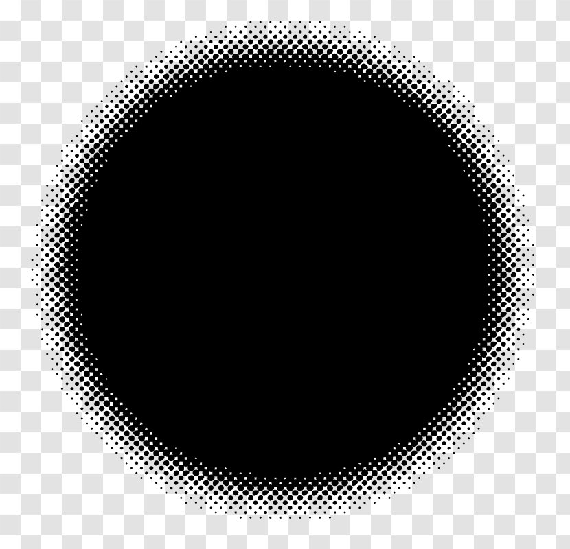 Monochrome Photography Black And White Circle - M - Halftone Transparent PNG