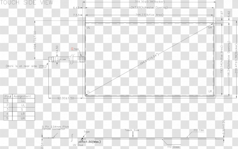 Drawing Line Angle - Rectangle - Glass Display Panels Transparent PNG