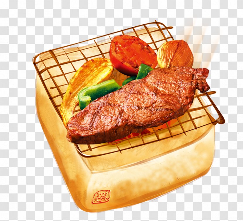 Hamburger Barbecue Roast Beef Yakiniku Sirloin Steak - Cuisine - Grill Transparent PNG
