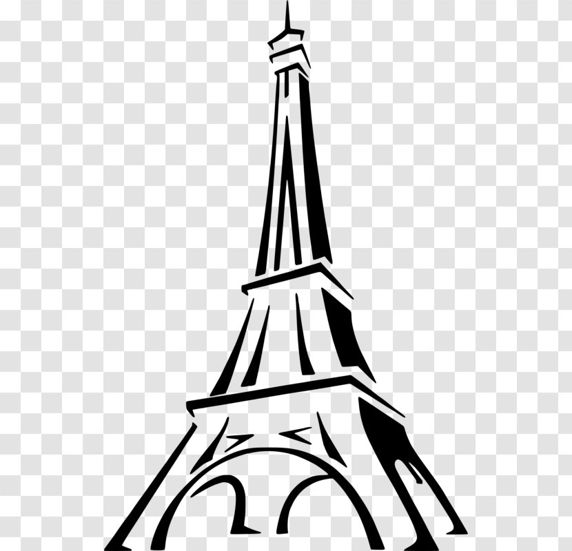 Eiffel Tower Drawing - Blackandwhite - Style Spire Transparent PNG