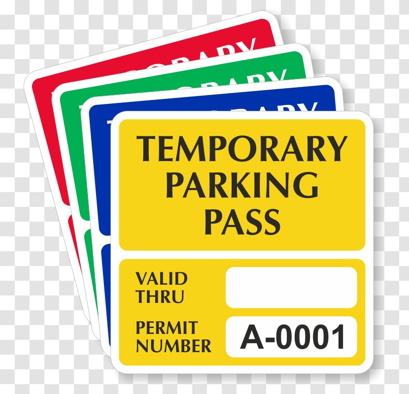 Decal Brand Logo Signage Product - Parking Pass Transparent PNG