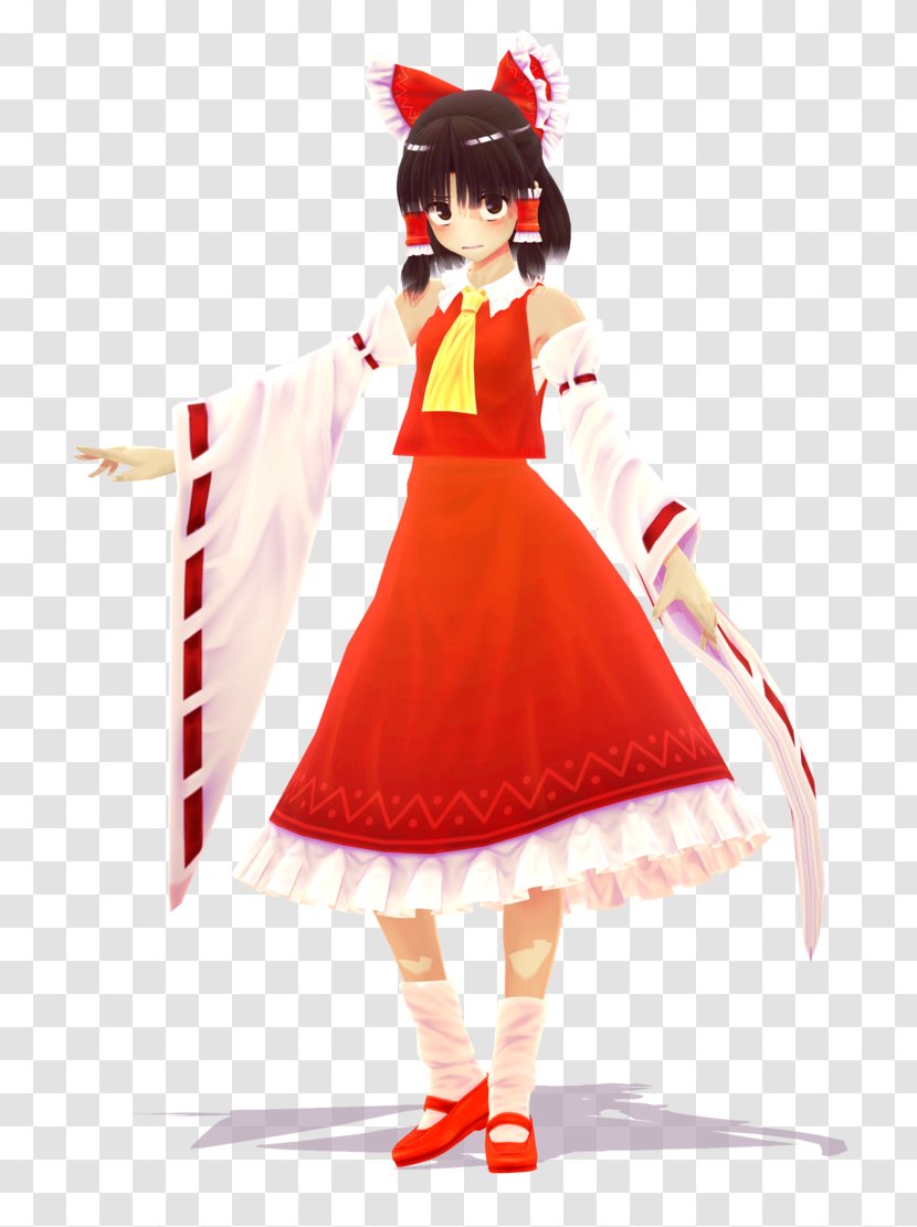 Reimu Hakurei MikuMikuDance Blender Download Scarlet Devil Mansion - Fictional Character - Periwinkle Transparent PNG