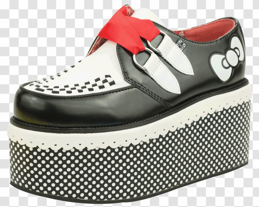 Hello Kitty T.U.K. Sports Shoes Brothel Creeper - Running Shoe - White Creepers Transparent PNG