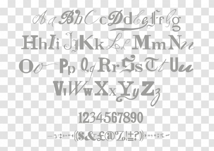 Calligraphy Paper Brand Line Font - Handwriting Transparent PNG