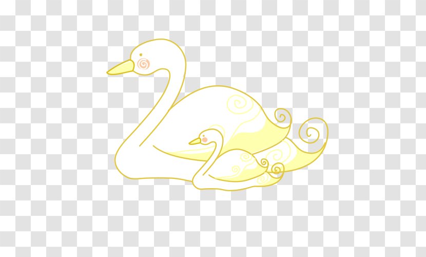 Duck Domestic Goose Clip Art - Silhouette - Hand Painted Yellow Transparent PNG