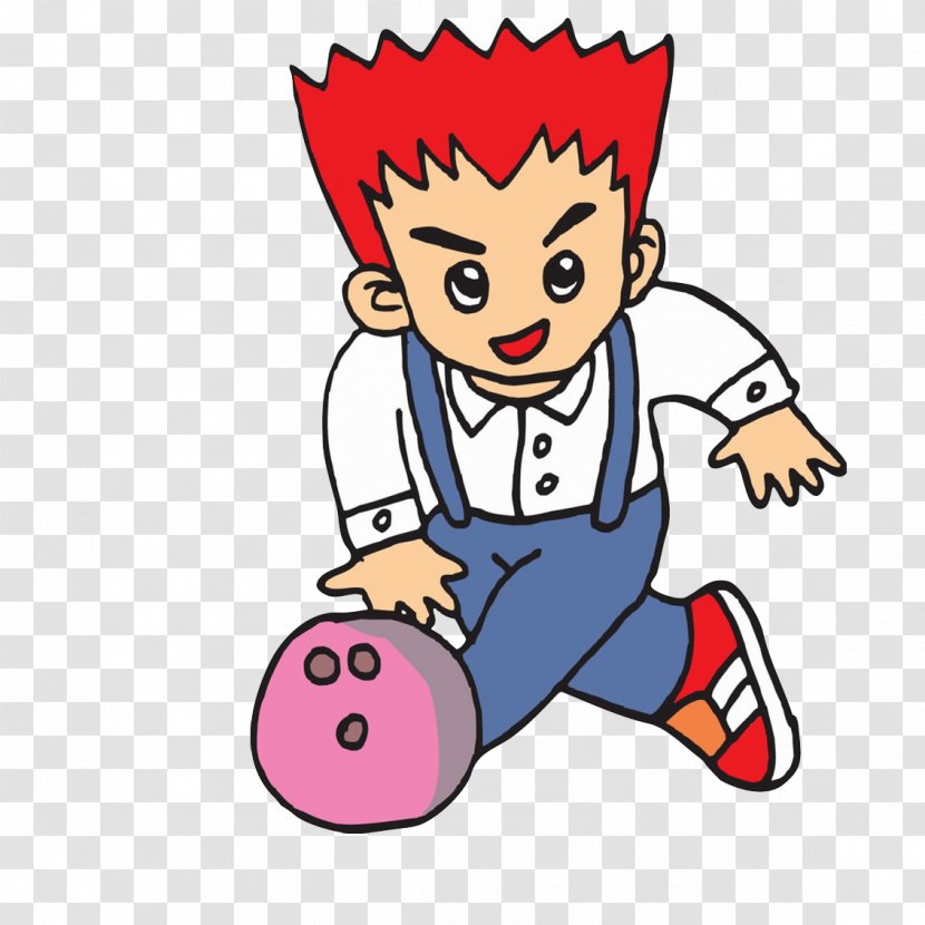 Cartoon Animation Clip Art - Bowling Boy Transparent PNG