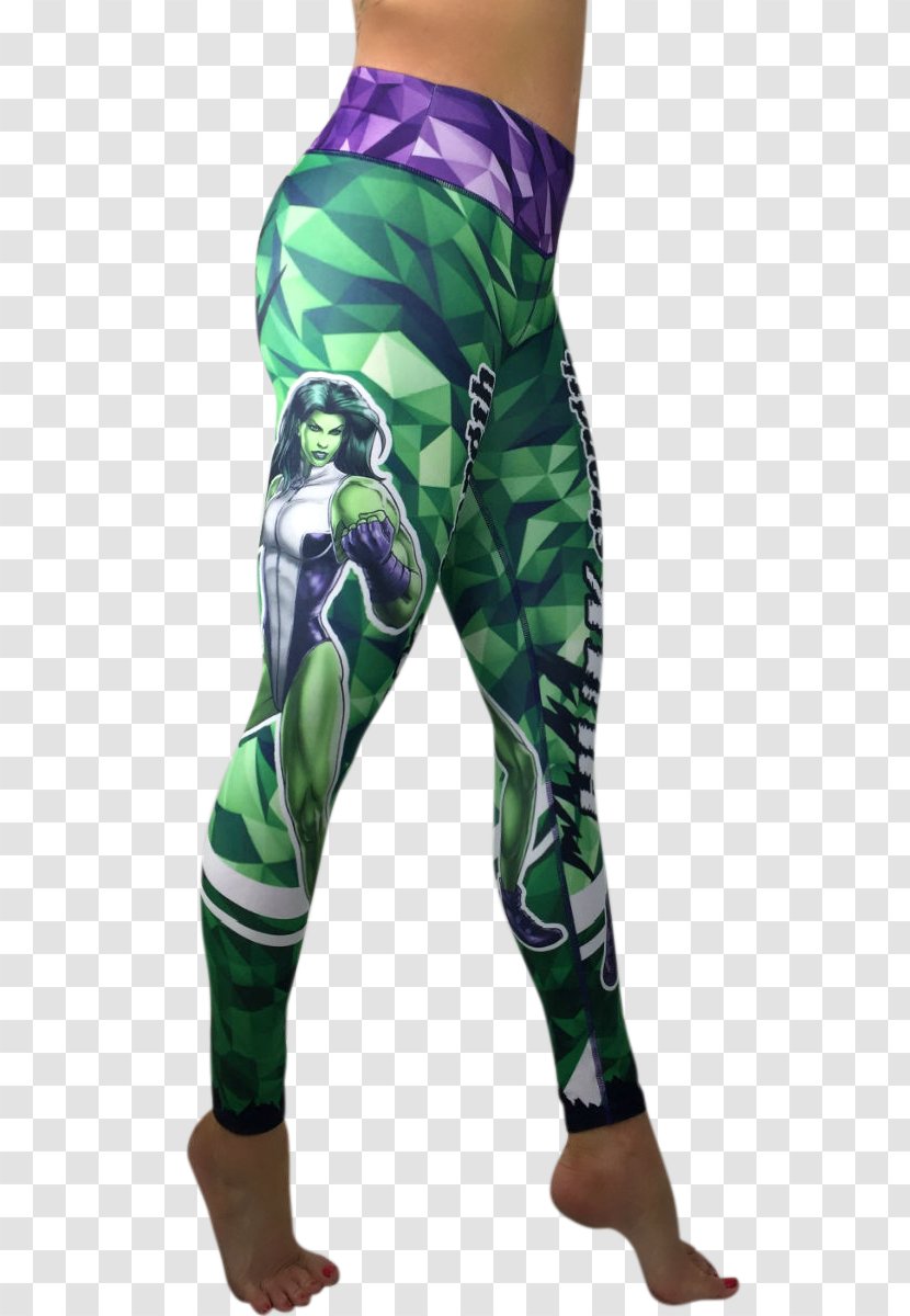 Leggings Pants She-Hulk Tights Spandex - Sneakers - She Hulk Transparent PNG