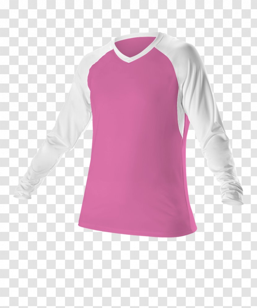 Long-sleeved T-shirt Clothing Sportswear - Top - Women Volleyball Transparent PNG