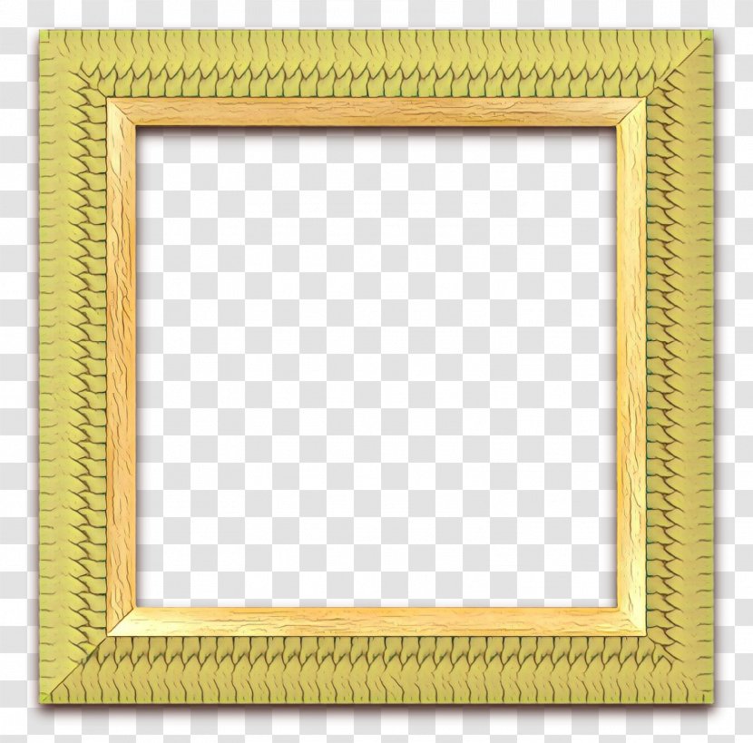 Picture Frame - Cartoon - Rectangle Yellow Transparent PNG
