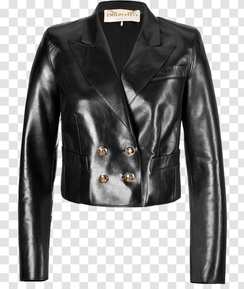Leather Jacket H&M Fashion - Textile - Blazer Transparent PNG