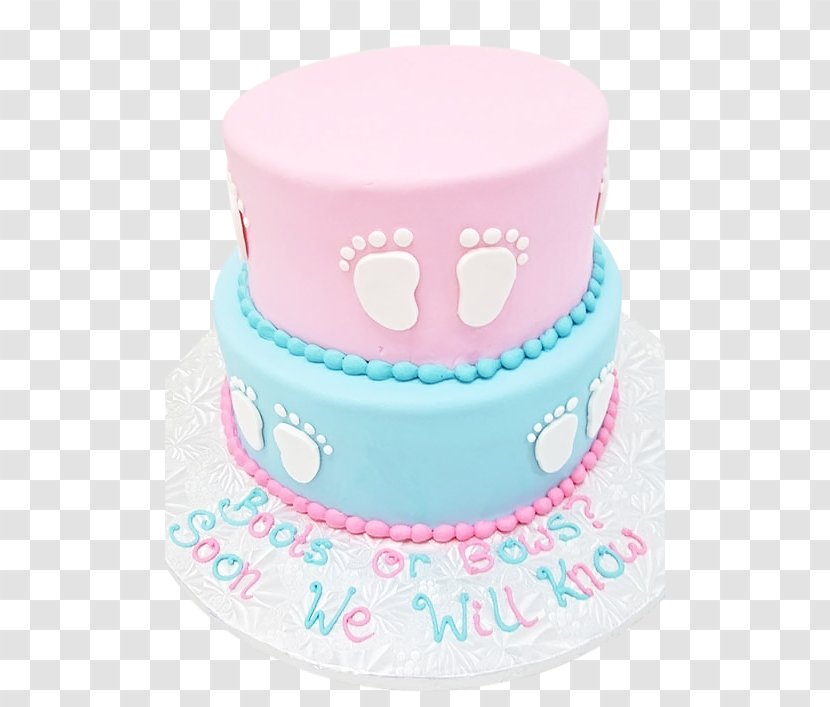 Gender Reveal Birthday Cake Bakery - Sugar Paste - Strawberry Jam Transparent PNG