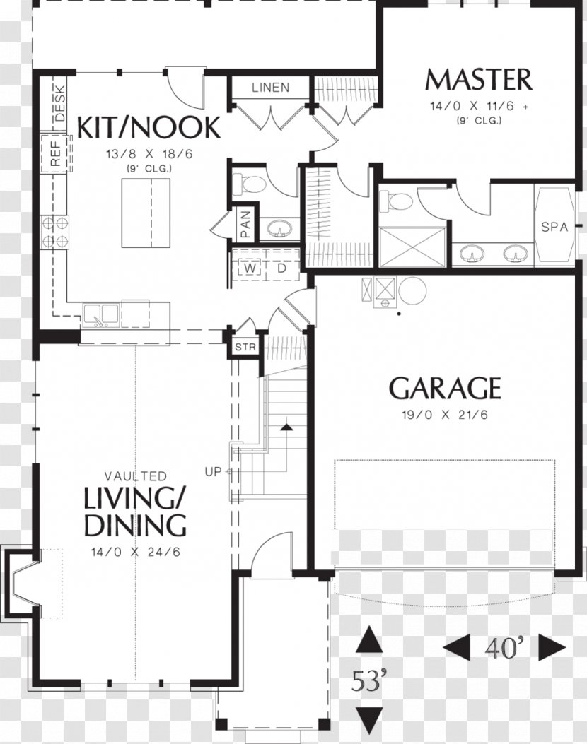 Floor Plan House Design - White Transparent PNG
