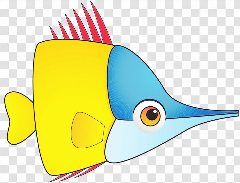 Fish Cartoon Clip Art Butterflyfish - Fin - Beak Transparent PNG