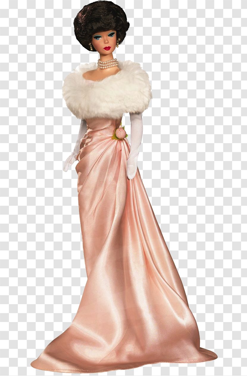 Brunette Bubble Cut Barbie Doll 1962 Wedding Dress - Fashion Model Transparent PNG