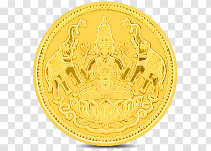 Ganesha Akshaya Tritiya Dhanteras Lakshmi Diwali - Hinduism - Gold Coin Transparent Background Transparent PNG