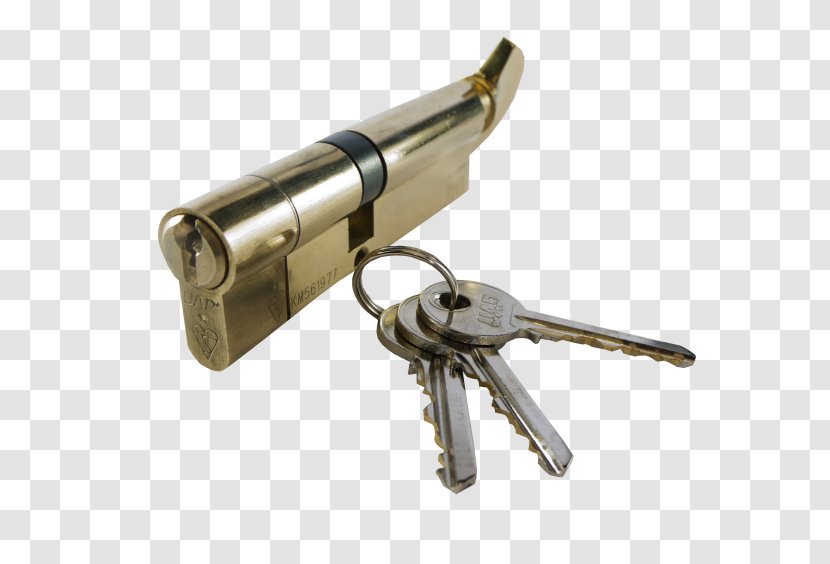 Lock Brass Household Hardware Key Latch - Cylinder Transparent PNG