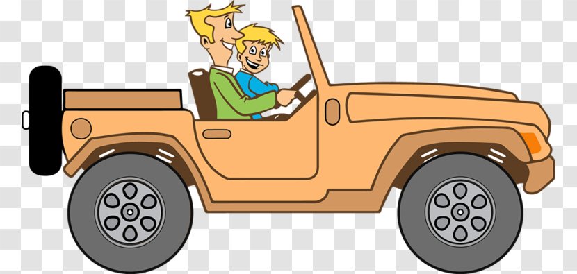 Car Jeep Drawing Clip Art - Cartoon Transparent PNG