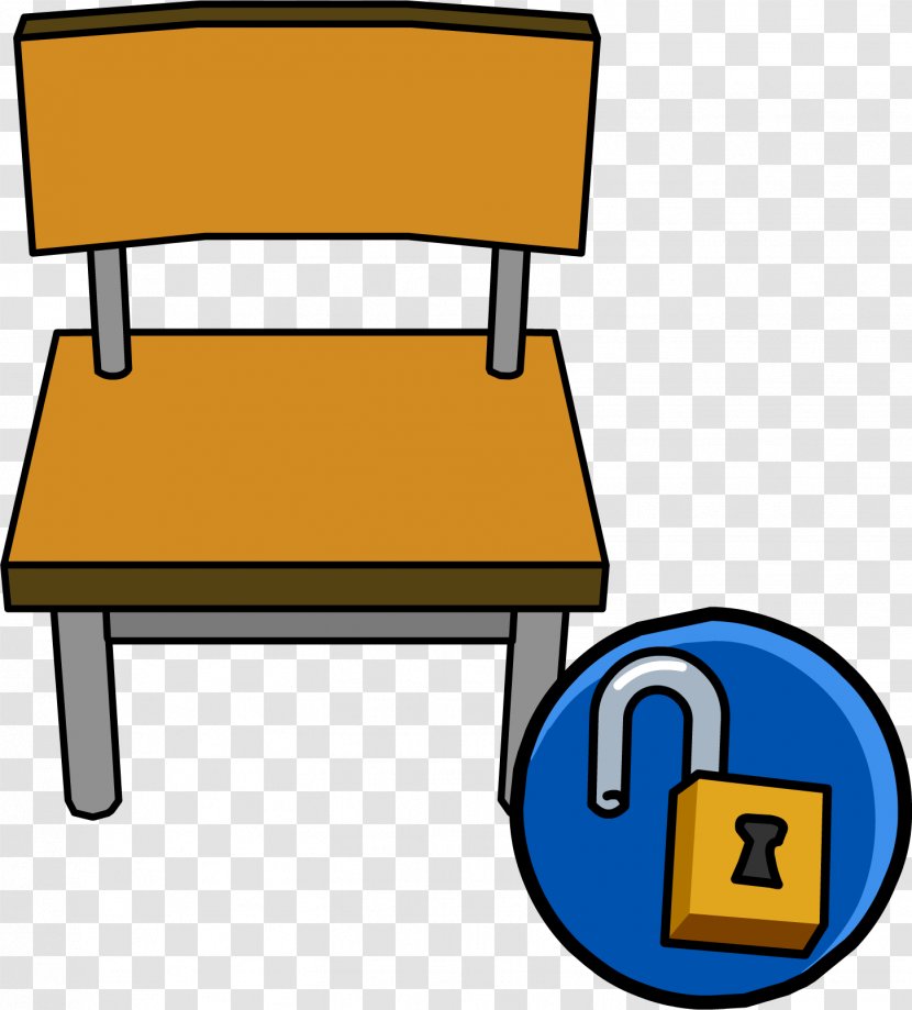 Club Penguin Table Chair Furniture Clip Art - Classroom Transparent PNG