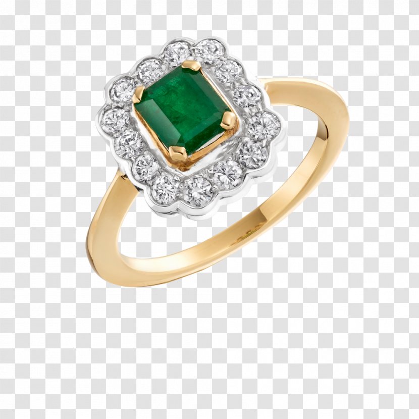 Emerald Earring Jewellery Engagement Ring - Rings Transparent PNG
