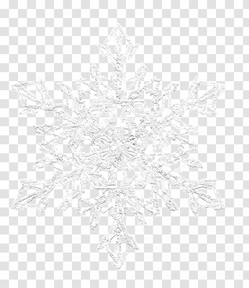 Symmetry Pattern Line Snowflake Tree - Black And White Transparent PNG