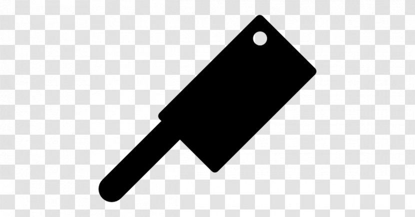 Butcher Knife Cleaver Cutting - Black And White Transparent PNG