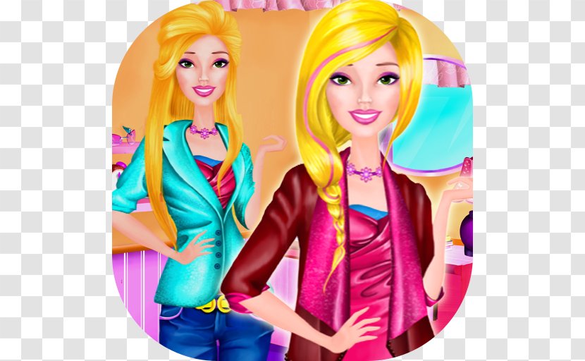 Barbie Long Hair Game Makeover IPhone - Watercolor Transparent PNG
