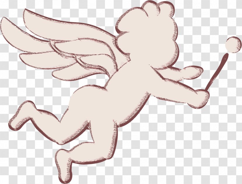 Flight Cupid Pink - Frame - Hand Painted Transparent PNG