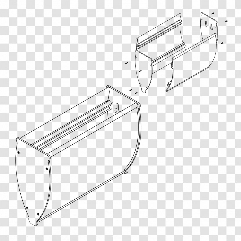 Door Handle Technology Line Angle - Black And White Transparent PNG