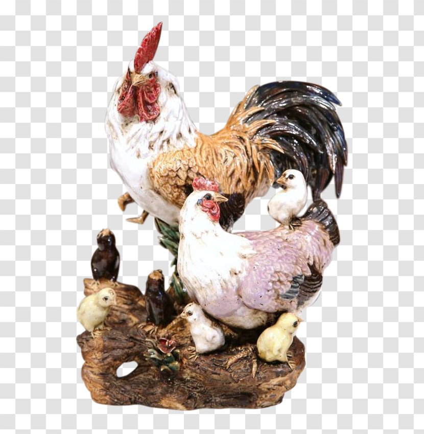 Rooster Chicken Sculpture Ceramic Painting - Lemon Transparent PNG
