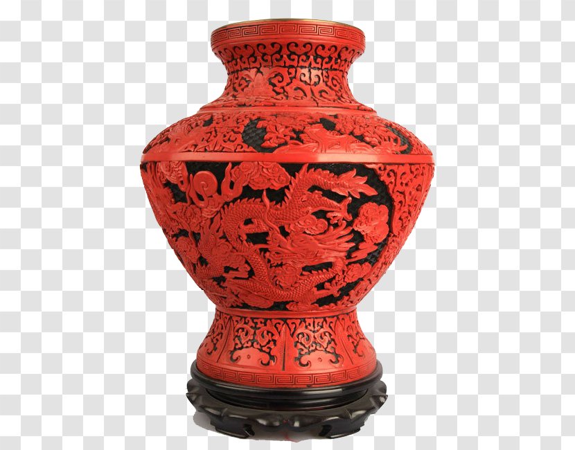 China Carved Lacquer Transparency And Translucency - Urn - Artwork Transparent PNG
