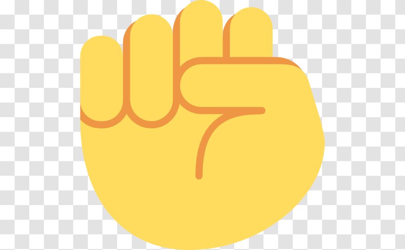 Raised Fist Emojipedia Gesture - Emoji Transparent PNG