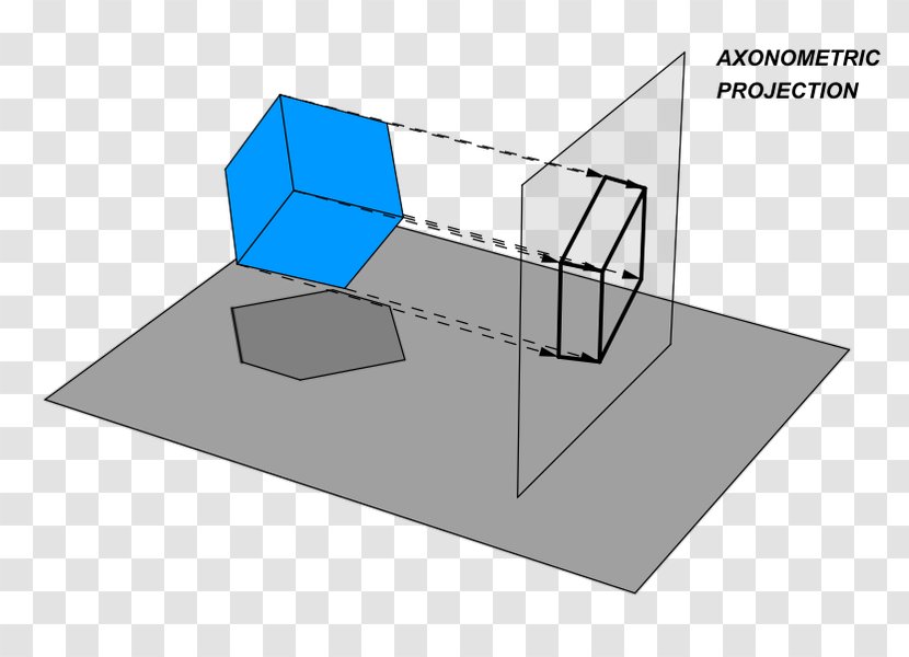 Axonometric Projection Graphical Multiview Isometric - Triangle - Perspective Transparent PNG