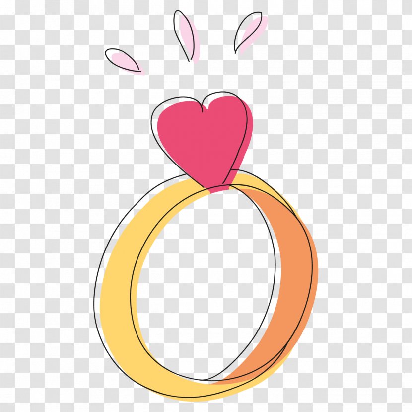 Clip Art Image Heart JPEG - Cartoon - Anillo Ornament Transparent PNG