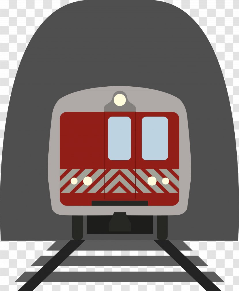 Rapid Transit Train Euclidean Vector - The Subway In Tunnel Transparent PNG