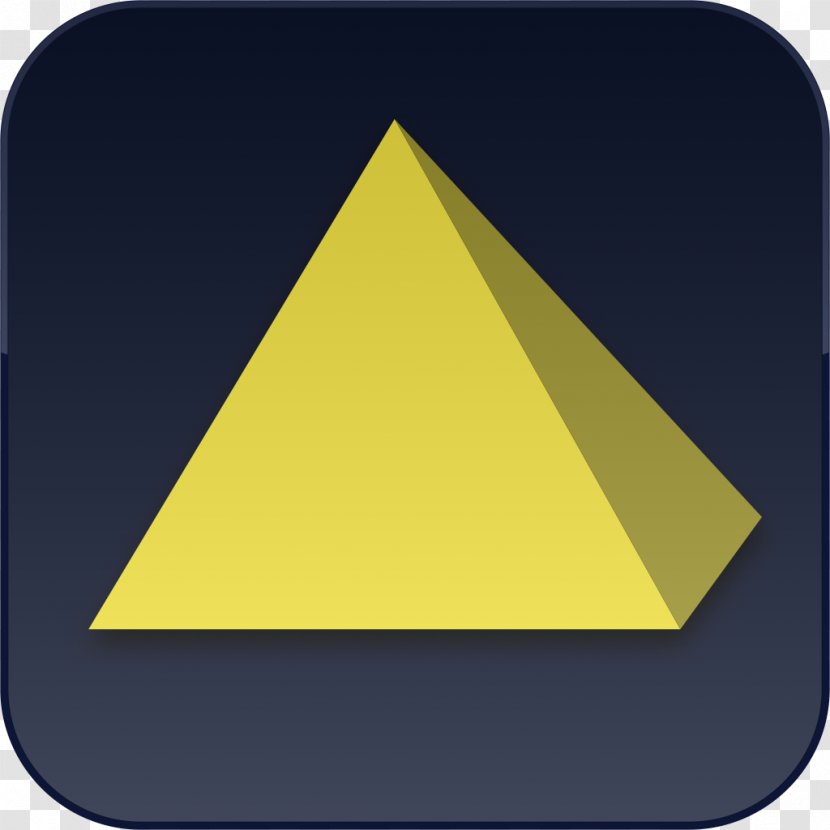 Triangle Font - Yellow - Three Pyramid Transparent PNG