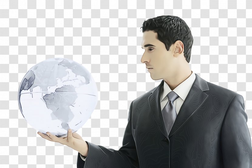 Globe Businessperson Gesture World Business - Formal Wear - Thumb Company Transparent PNG