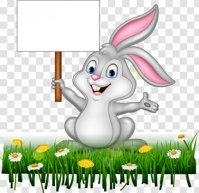 Royalty-free Rabbit Illustration - Easter Bunny - Message Board Transparent PNG