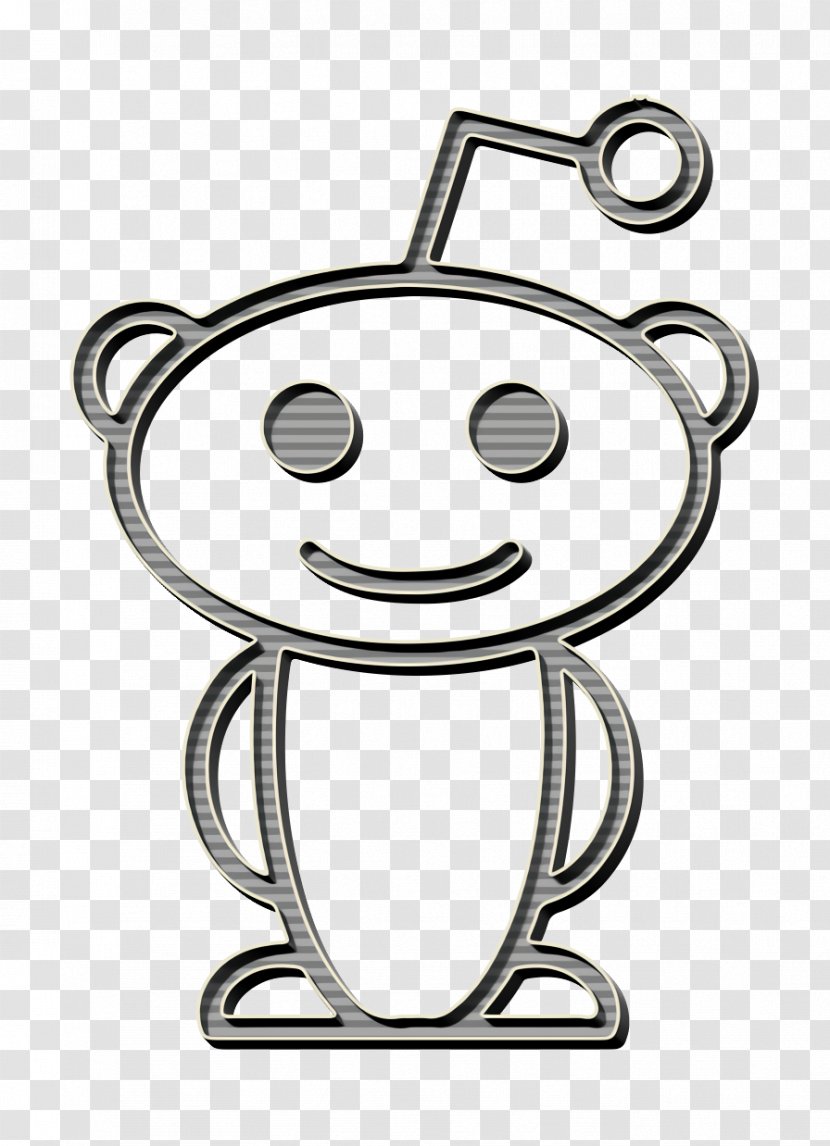 Reddit Icon - Coloring Book - Metal Transparent PNG