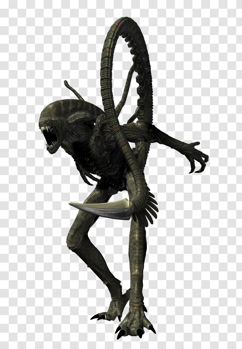 Alien Bronze Sculpture Character Transparent PNG