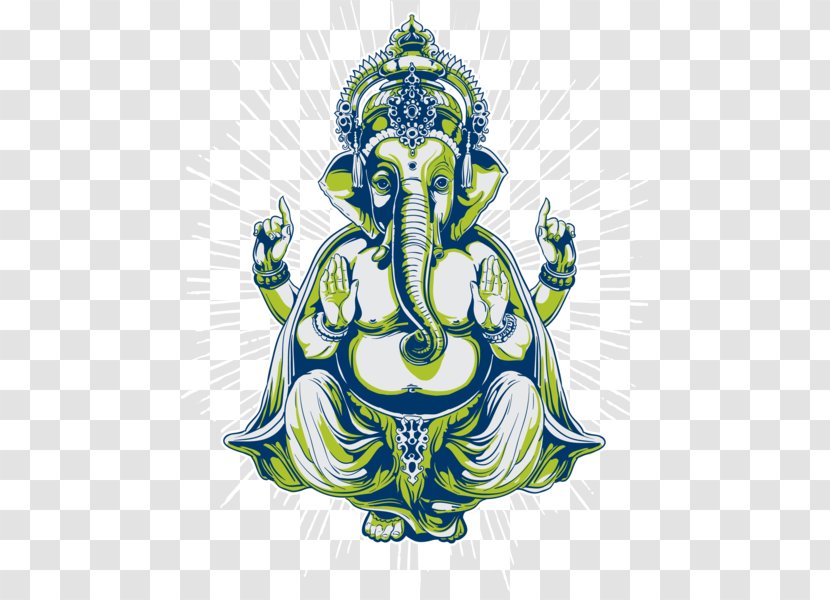 Ganesha T-shirt Deity Tattoo - Symbol - Indian Elephant God Transparent PNG
