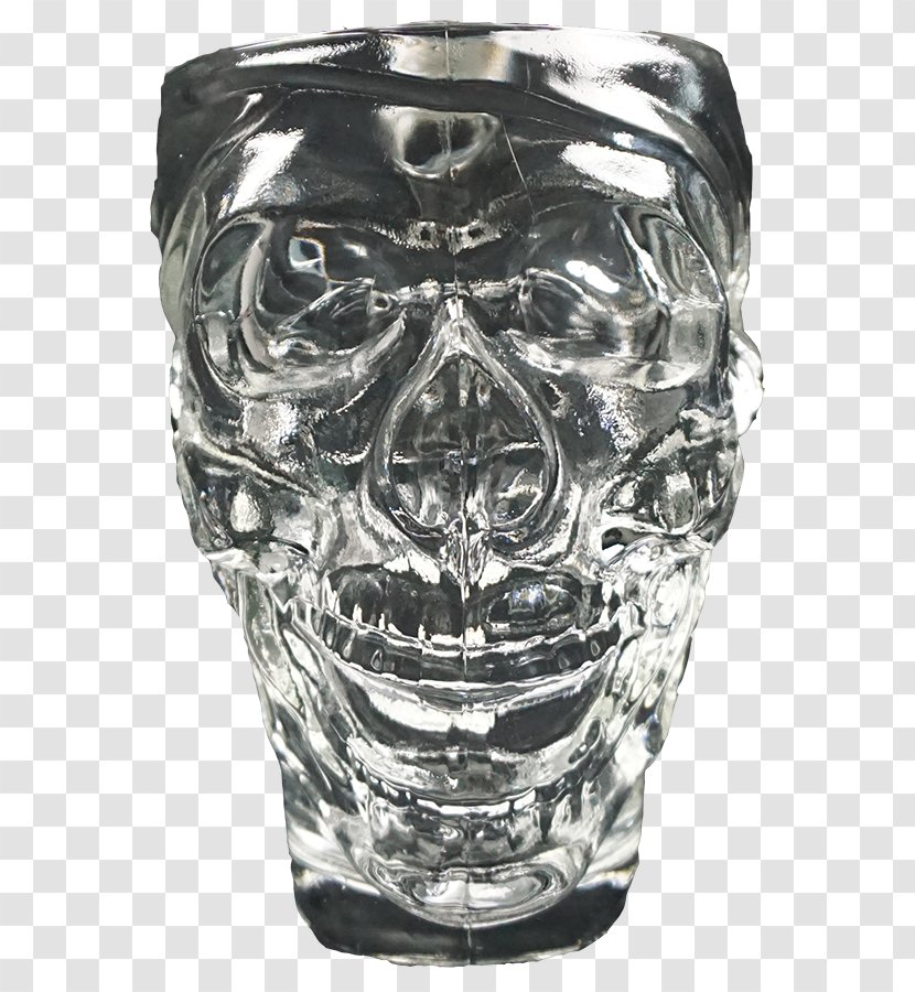 Pint Glass Mug Boneyard's Bloody Blend Skull - Drinkware Transparent PNG