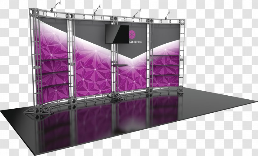 Truss Trade Show Display Structure Tension System - Purple Transparent PNG