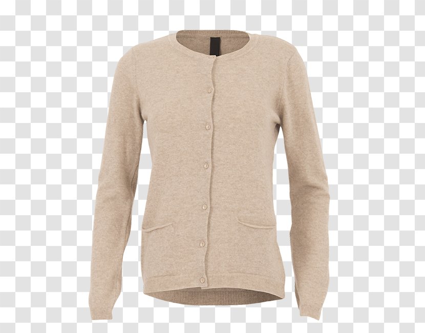 Cardigan Neck Beige - Cashmere Transparent PNG