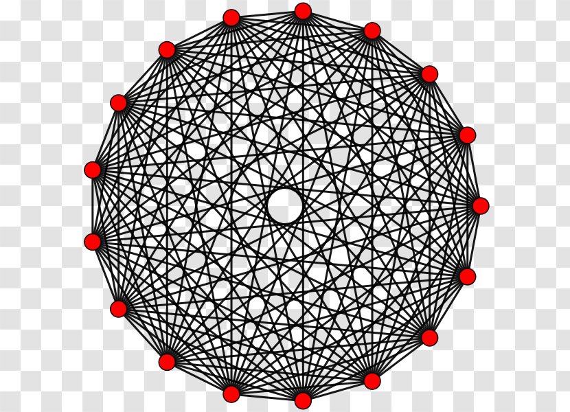Heptadecagon Regular Polygon Graph Theory - Simplex - Symmetry Transparent PNG