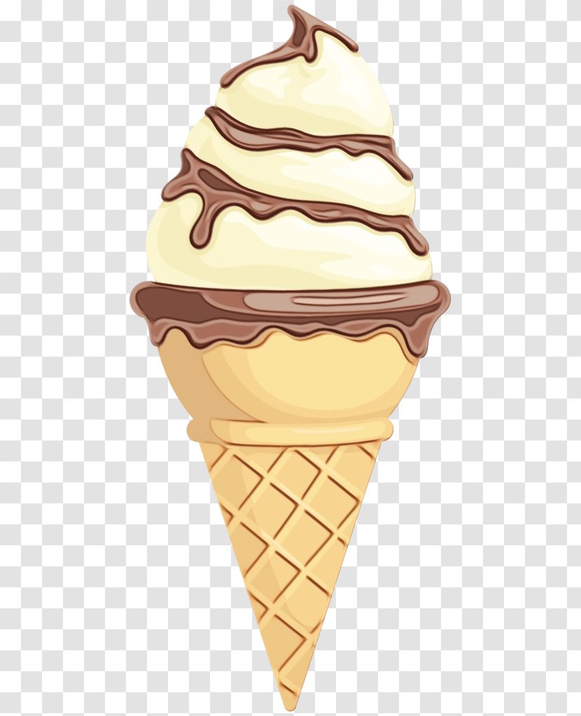 Ice Cream Cones Waffle Chocolate - Frozen Dessert - Cuisine Transparent PNG