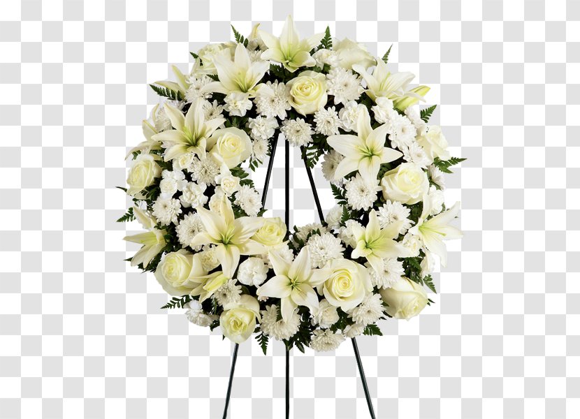 Floristry Funeral Flower FTD Companies Wreath - Artificial - White Transparent PNG