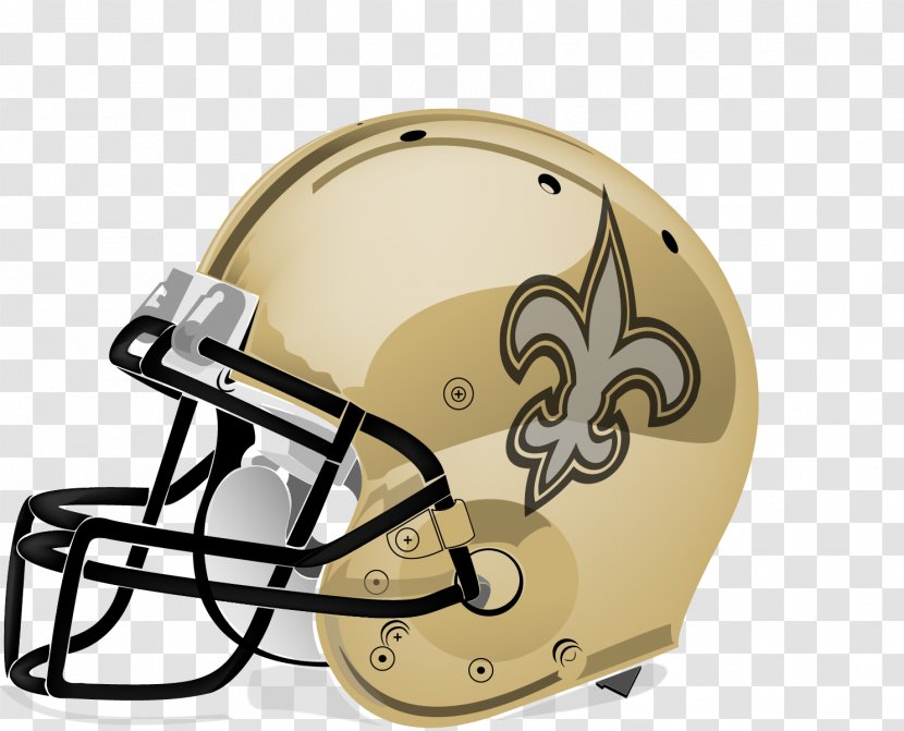 New Orleans Saints NFL Football Helmet American - Vector Helmets Transparent PNG