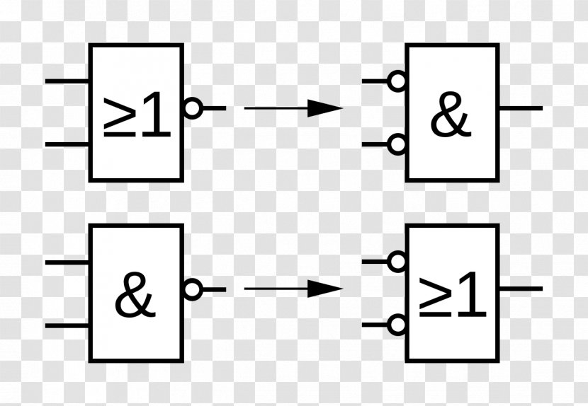 Circuit Diagram De Morgan's Laws Logic Gate Schematic - Scientific Transparent PNG